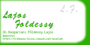lajos foldessy business card